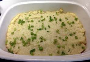 The finished product:  mashed garlic cauliflower